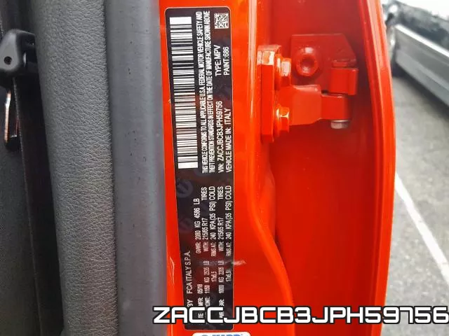 ZACCJBCB3JPH59756 фото 2