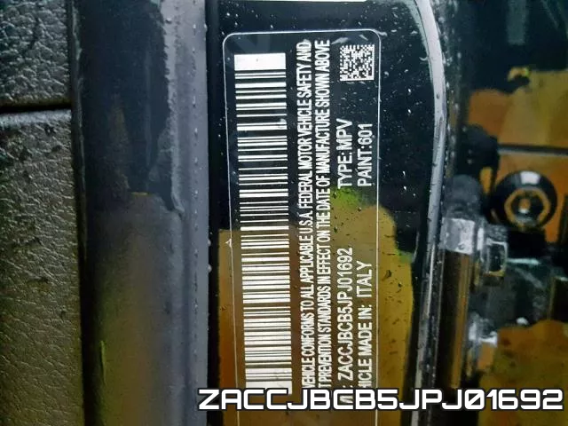 ZACCJBCB5JPJ01692 фото 2