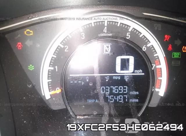 19XFC2F53HE062494 фото 8