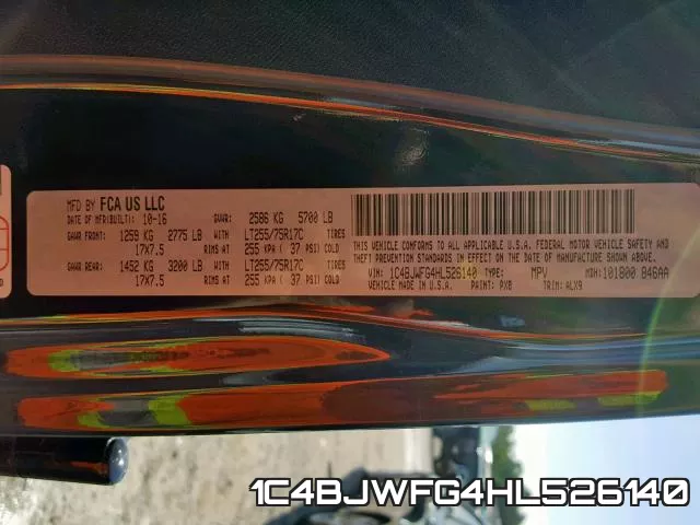 1C4BJWFG4HL526140 фото 2