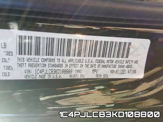 1C4PJLCB3KD108800 фото 2