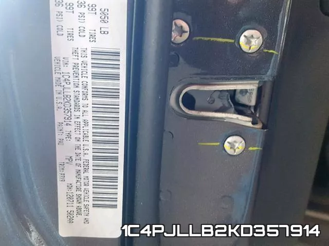 1C4PJLLB2KD357914 фото 2
