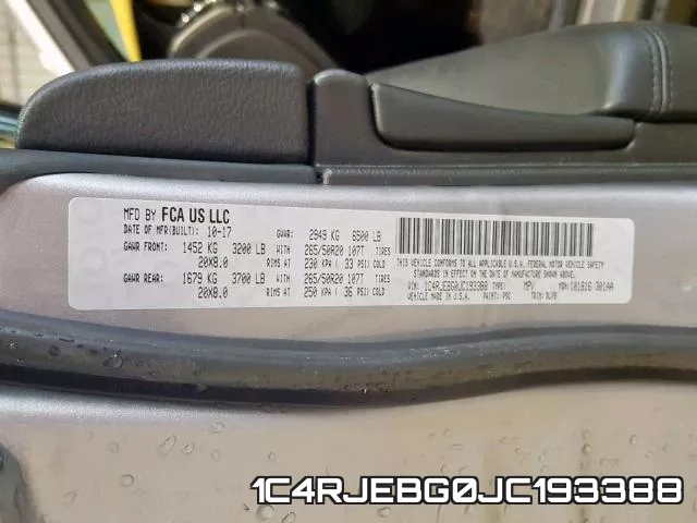 1C4RJEBG0JC193388 фото 2