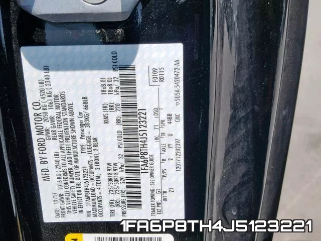 1FA6P8TH4J5123221 фото 2