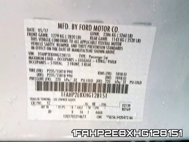 1FAHP2E8XHG128151 фото 2