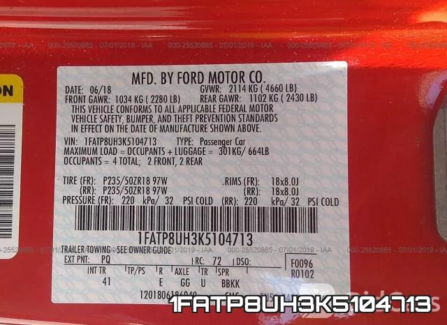 1FATP8UH3K5104713 фото 10