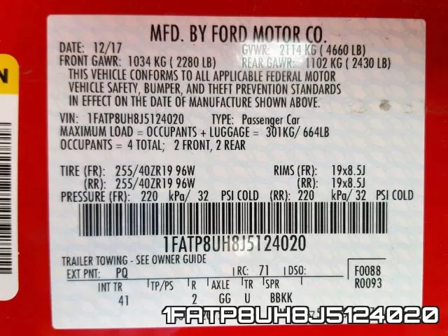 1FATP8UH8J5124020 фото 2