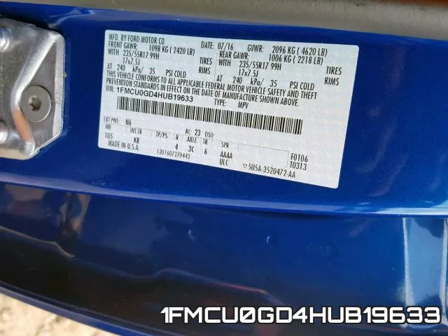 1FMCU0GD4HUB19633 фото 2