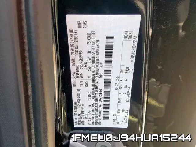 1FMCU0J94HUA15244 фото 2