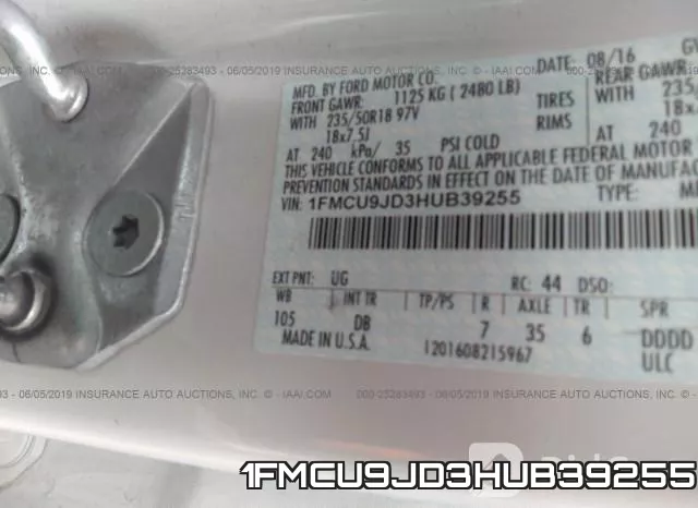 1FMCU9JD3HUB39255 фото 10