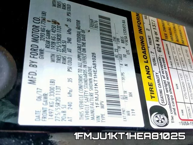 1FMJU1KT1HEA81025 фото 2