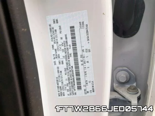 1FT7W2B66JED05744 фото 2