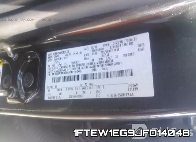 1FTEW1EG9JFD14048 фото 10