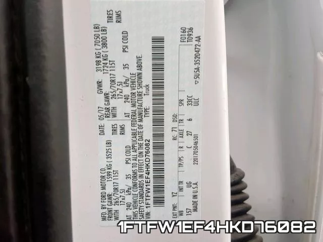 1FTFW1EF4HKD76082 фото 2