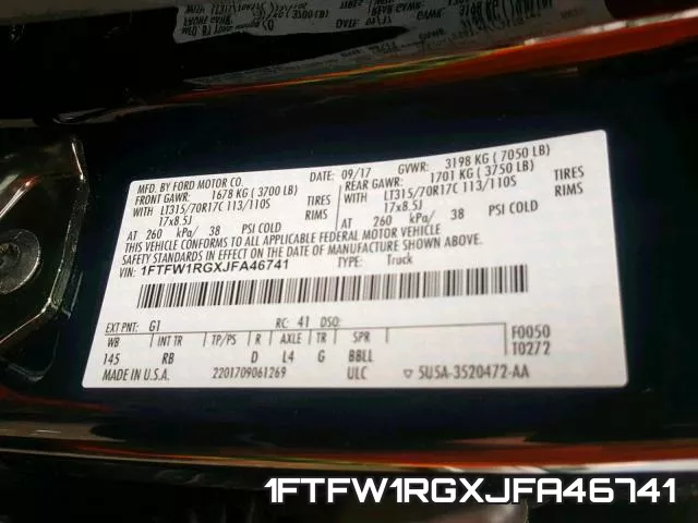 1FTFW1RGXJFA46741 фото 2