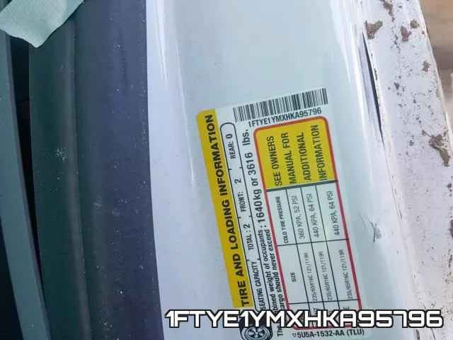 1FTYE1YMXHKA95796 фото 2
