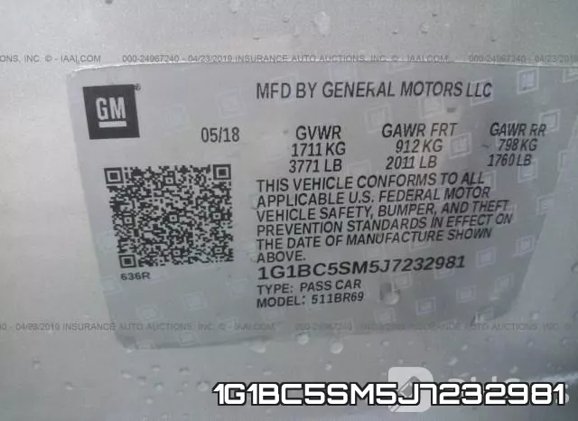 1G1BC5SM5J7232981 фото 10