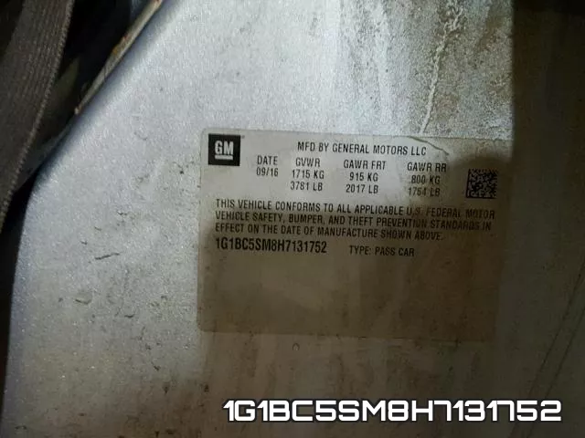 1G1BC5SM8H7131752 фото 2