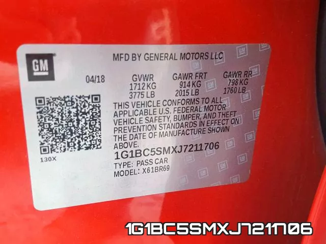 1G1BC5SMXJ7211706 фото 2