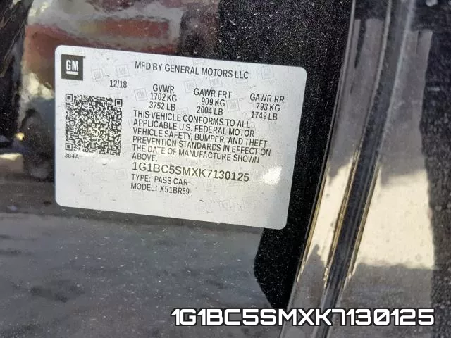 1G1BC5SMXK7130125 фото 2