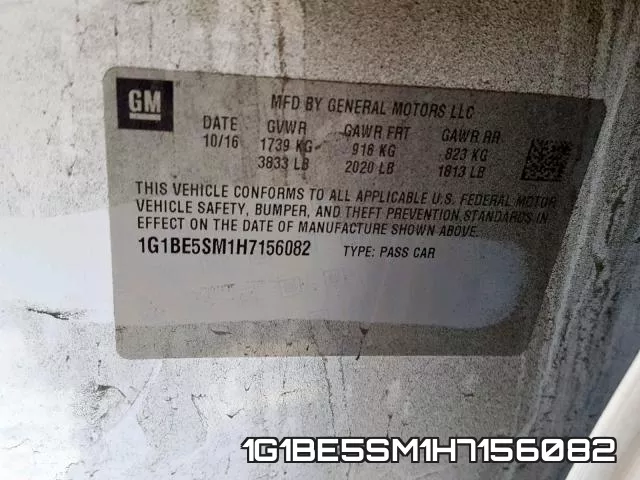 1G1BE5SM1H7156082 фото 2