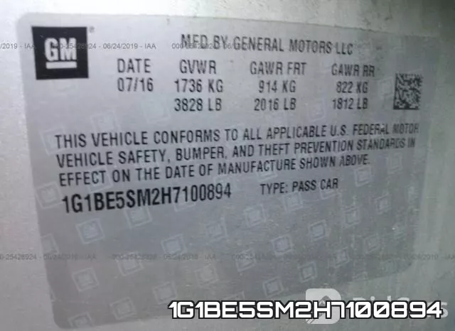 1G1BE5SM2H7100894 фото 10