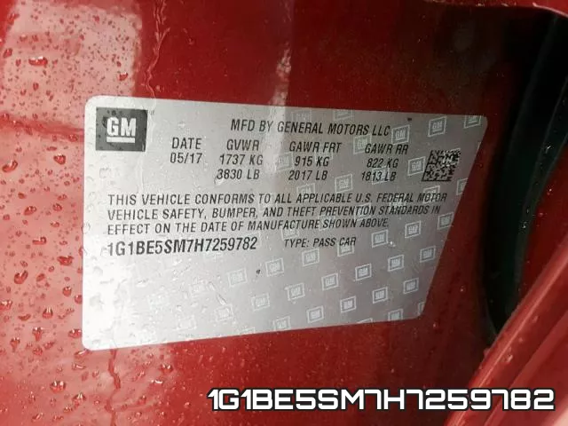 1G1BE5SM7H7259782 фото 2