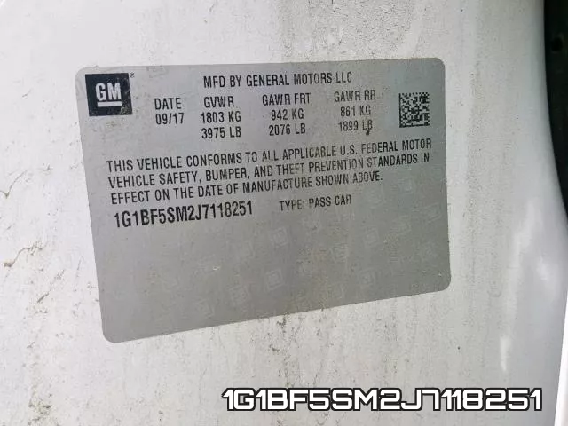 1G1BF5SM2J7118251 фото 2