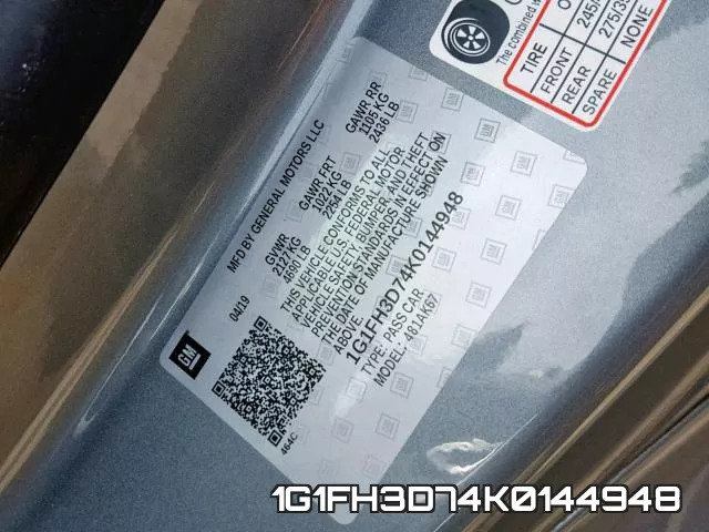 1G1FH3D74K0144948 фото 2