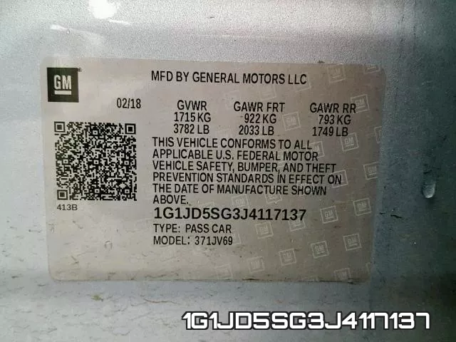 1G1JD5SG3J4117137 фото 2