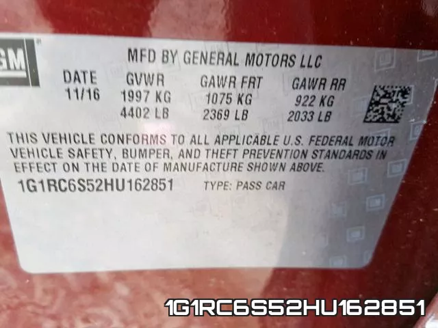 1G1RC6S52HU162851 фото 2