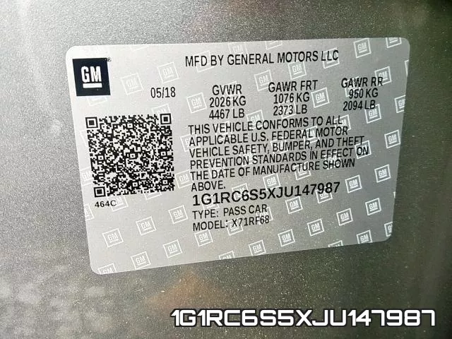 1G1RC6S5XJU147987 фото 2
