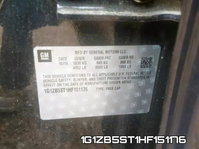 1G1ZB5ST1HF151176 фото 2