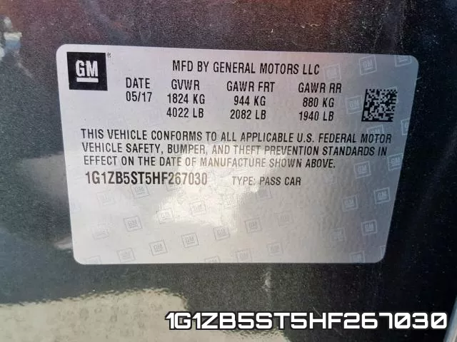 1G1ZB5ST5HF267030 фото 2