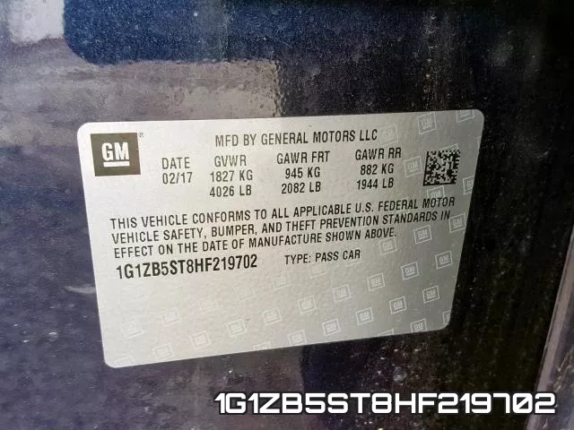1G1ZB5ST8HF219702 фото 2