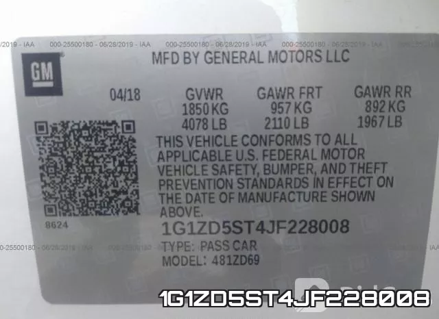 1G1ZD5ST4JF228008 фото 10