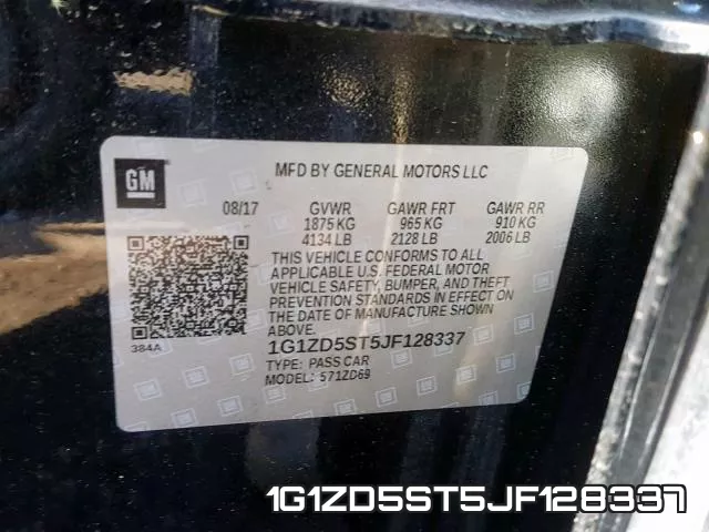 1G1ZD5ST5JF128337 фото 2