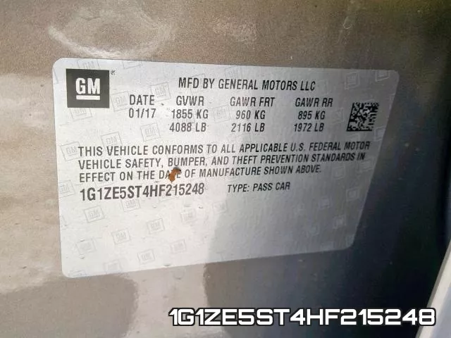 1G1ZE5ST4HF215248 фото 2
