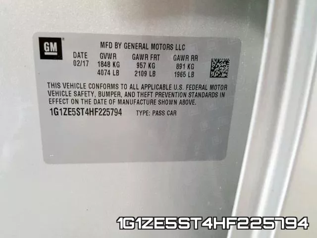 1G1ZE5ST4HF225794 фото 2