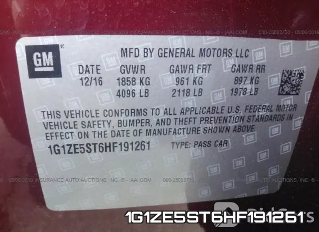 1G1ZE5ST6HF191261 фото 10