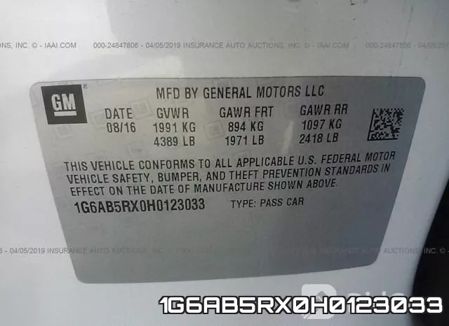 1G6AB5RX0H0123033 фото 10