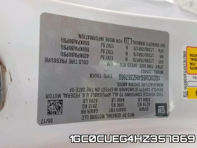 1GC0CUEG4HZ357869 фото 2
