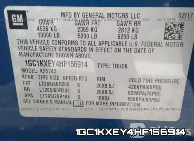 1GC1KXEY4HF156914 фото 10