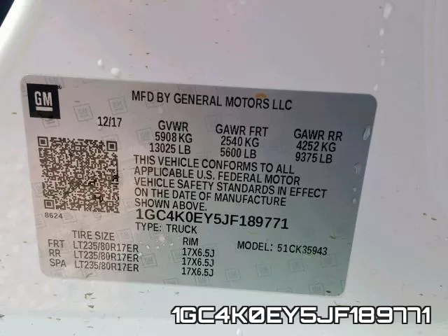 1GC4K0EY5JF189771 фото 2