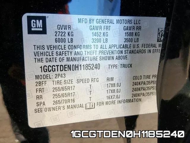 1GCGTDEN0H1185240 фото 2