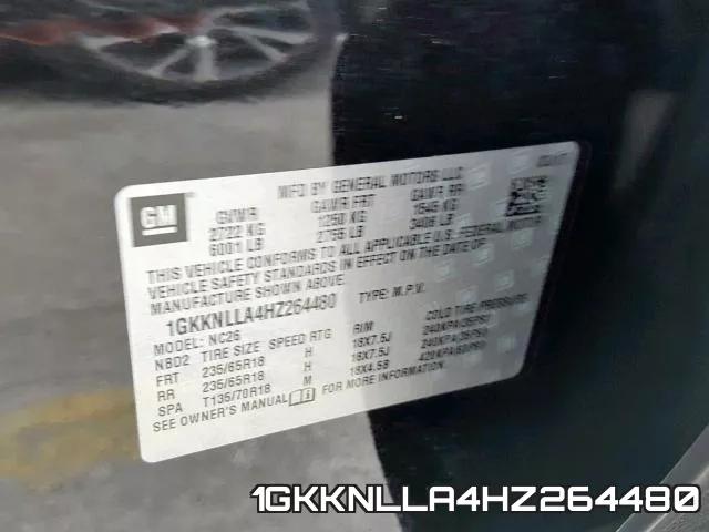 1GKKNLLA4HZ264480 фото 2