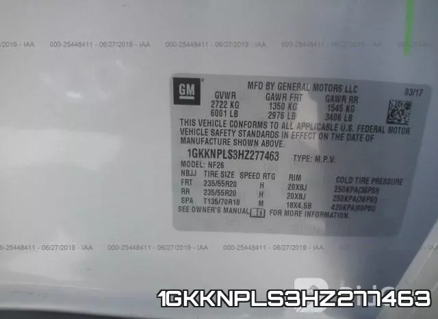 1GKKNPLS3HZ277463 фото 10