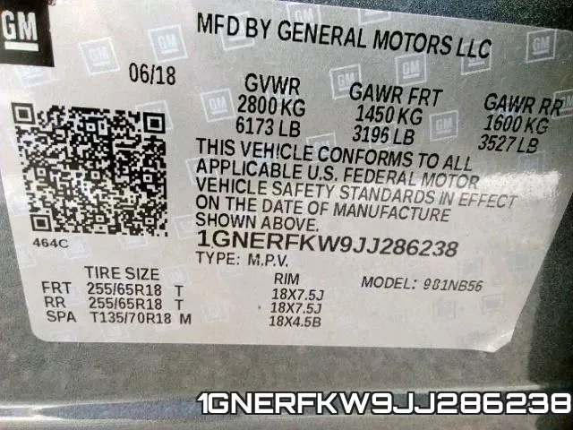 1GNERFKW9JJ286238 фото 2