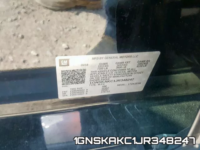1GNSKAKC1JR348247 фото 2
