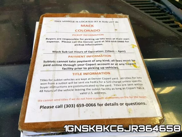1GNSKBKC6JR364658 фото 10